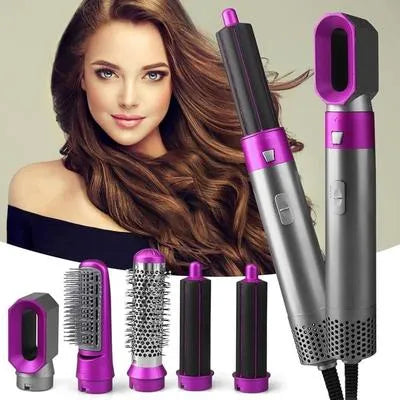 5-in-1 Hair Dryer Brush | Professional Styler for Curling, Straightening & Volume