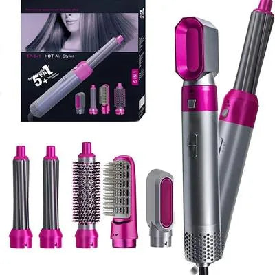 5-in-1 Hair Dryer Brush | Professional Styler for Curling, Straightening & Volume