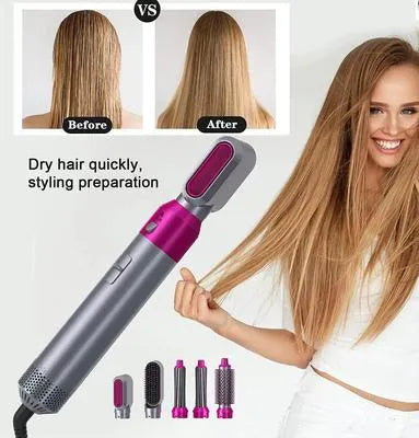 5-in-1 Hair Dryer Brush | Professional Styler for Curling, Straightening & Volume