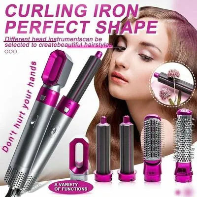 5-in-1 Hair Dryer Brush | Professional Styler for Curling, Straightening & Volume