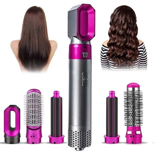 5-in-1 Hair Dryer Brush | Professional Styler for Curling, Straightening & Volume
