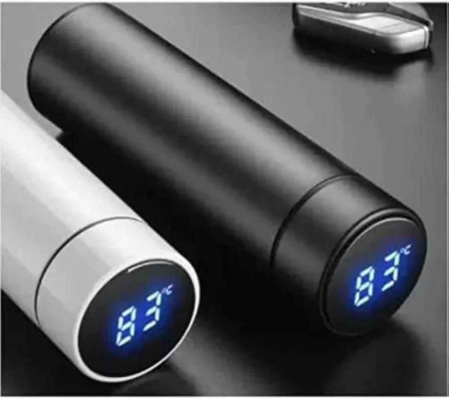 Digital Temperature Water Bottle - Stainless Steel Gym Smart Bottle 500ml